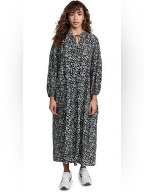 RIXO Blakely Floral Long Raglan Sleeve Tent Midi Dress XS $475